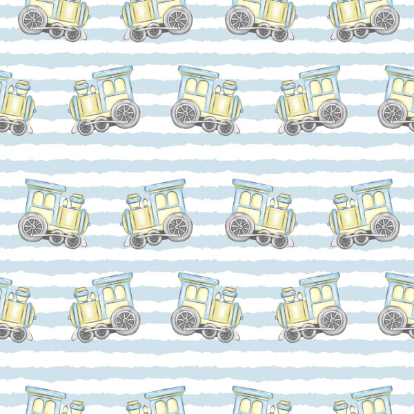 Papier peint Train bleu