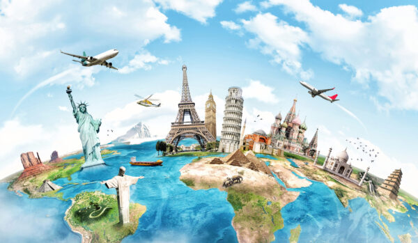 Papier peint Voyage autour du monde