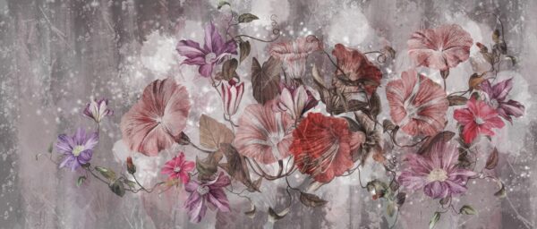 Papier peint Jardin violet
