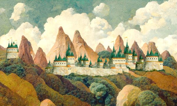 Papier peint Château de conte de fées