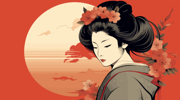Papier peint Geisha japonaise
