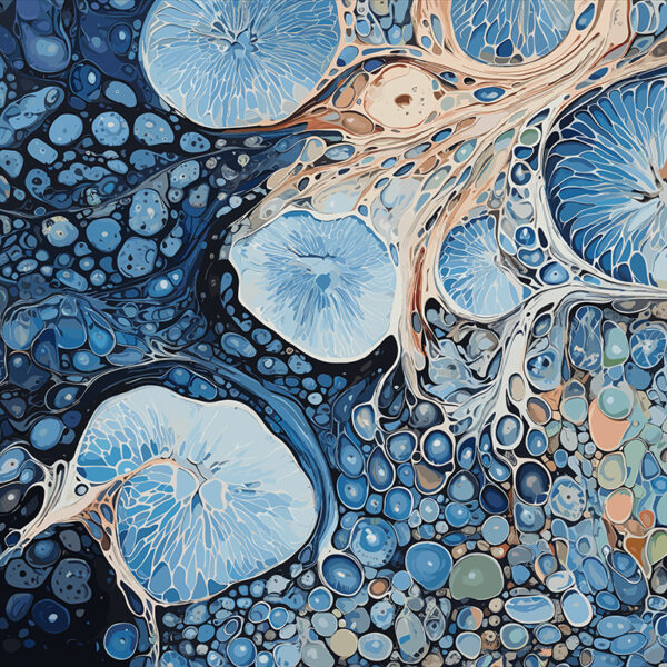 Papier peint Structure bleue
