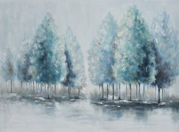 Papier peint Forêt en bleu