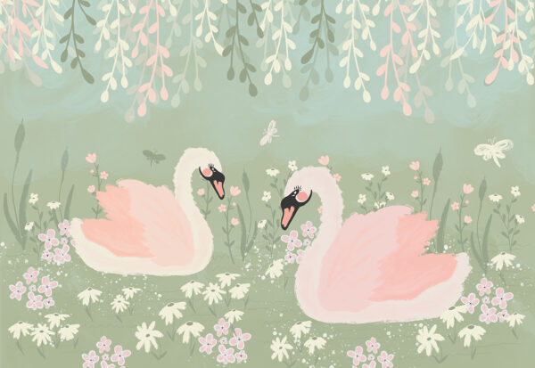 Papier peint Harmonie des cygnes