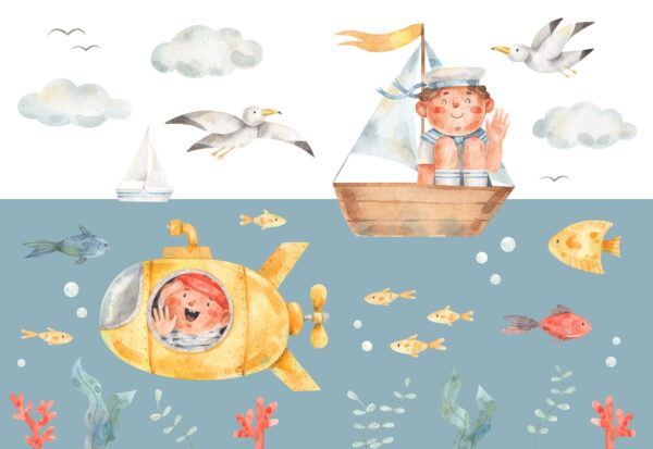Papier peint Croisière pour enfants à travers les mers