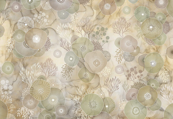 Papier peint ornements botaniques