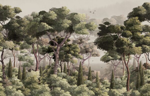 Papier peint Bosquet toscan