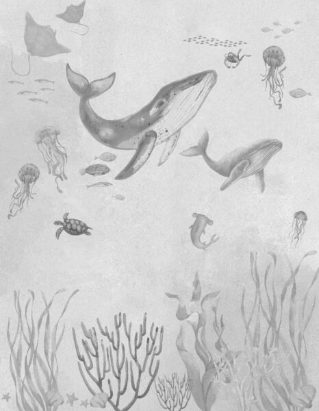 Papier peint Monde des baleines