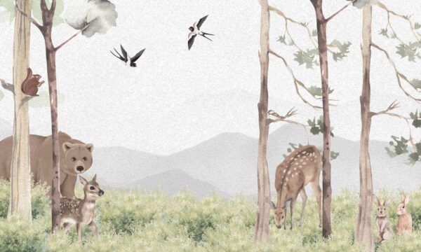 Papier peint Forêt pour enfants