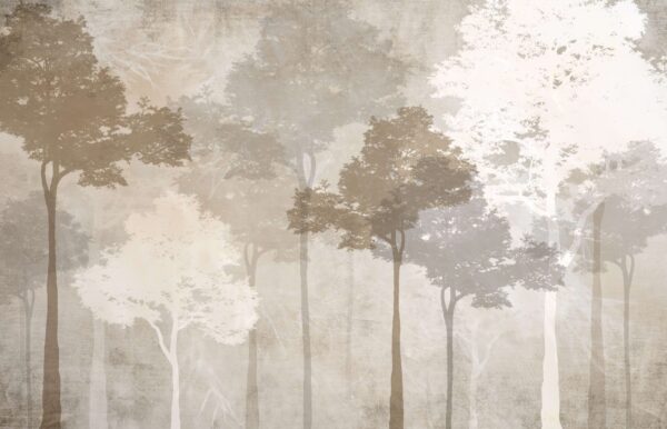Papier peint Forêt beige