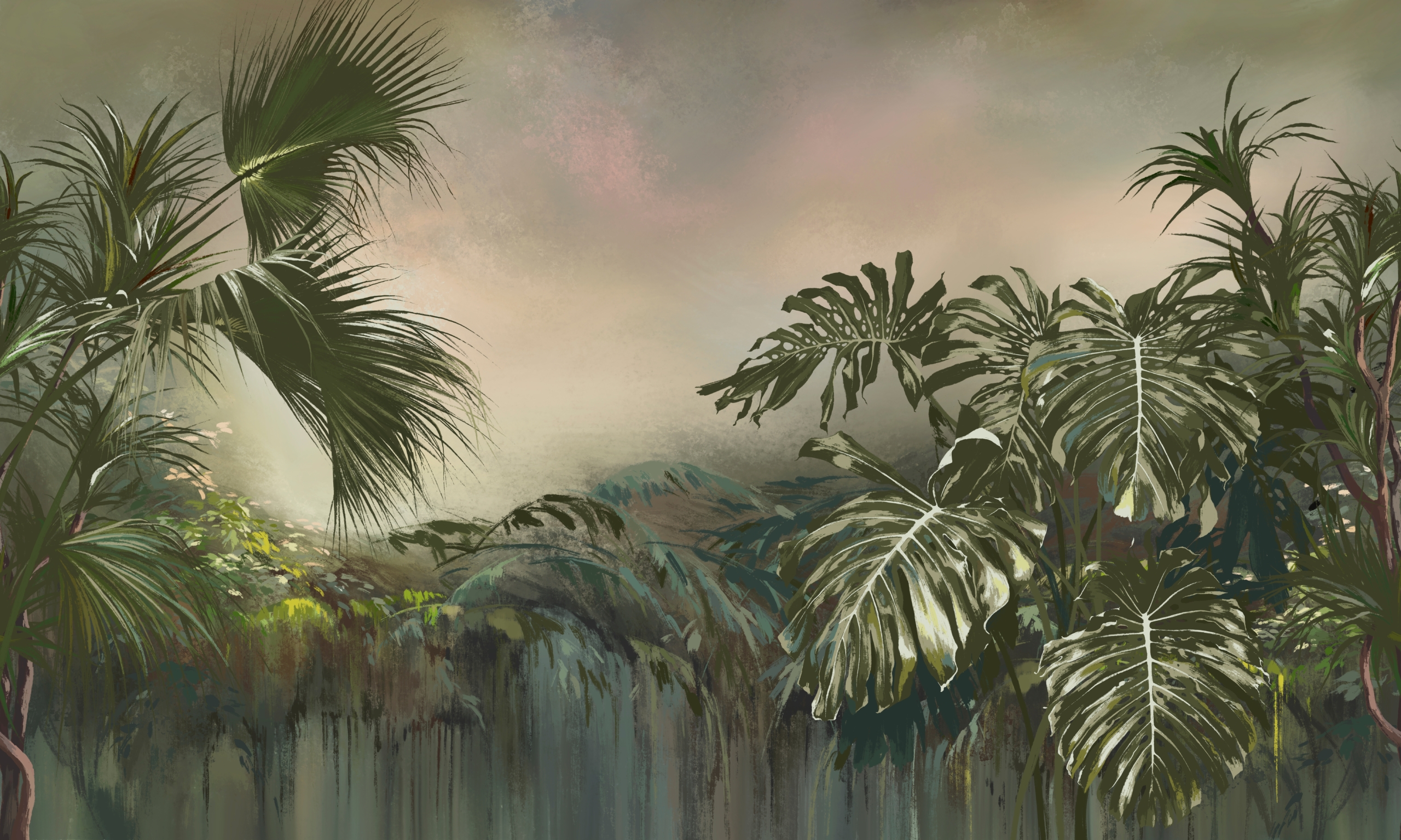 Tropical,Background,Can,Be,Used,In,Your,Interior,Project,,Wallpaper,