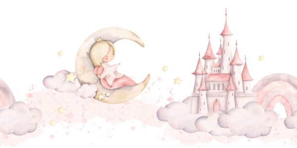 Papier peint Princesse sur la Lune