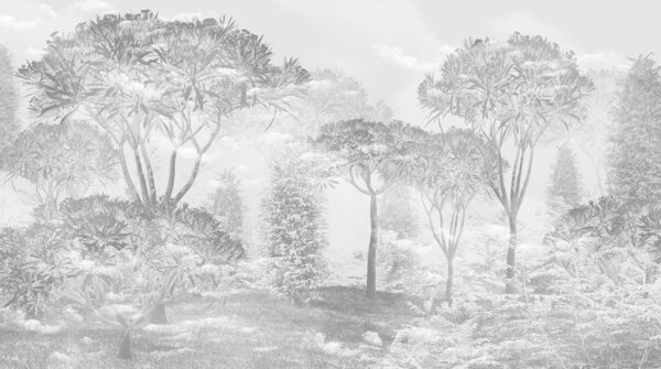 Papier peint Jardin brumeux du silence