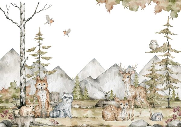 Papier peint La bande des amis de la forêt