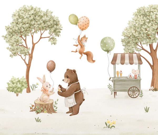 Papier peint Fête en forêt