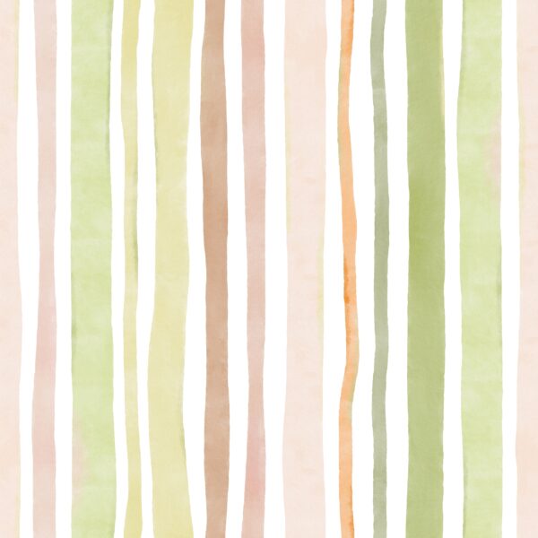 Papier peint Rayures aquarelles