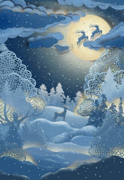 Papier peint La magie d'une nuit d'hiver